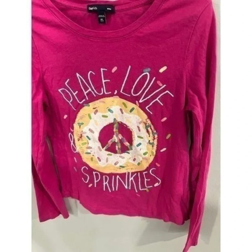 Gap kids girl donut sprinkles shirt pink size XL‎ 12